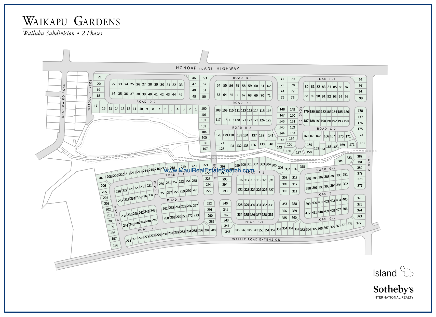 Waikapu Gardens Map